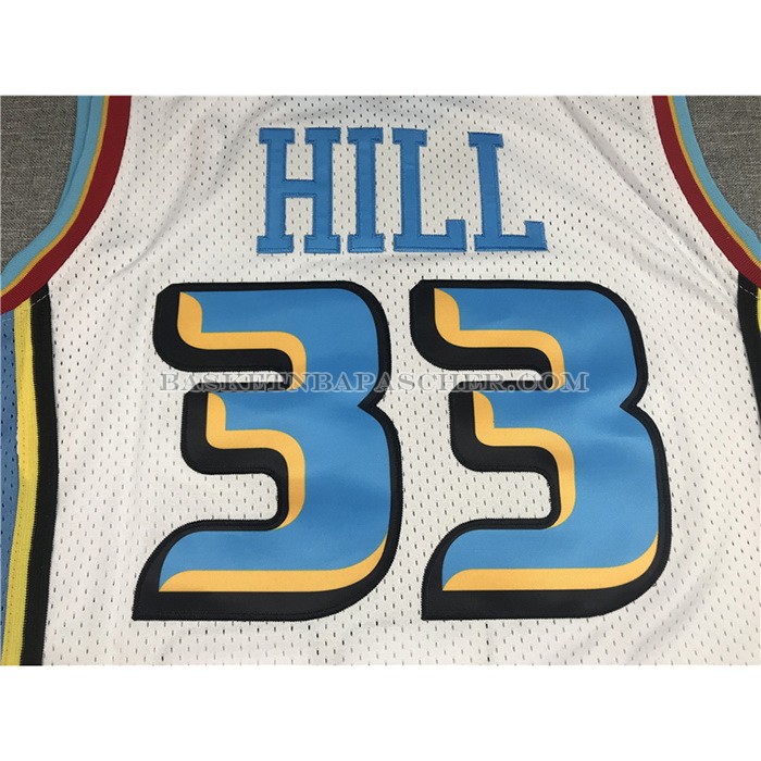 Maillot Detroit Pistons Grant Hill NO 33 Mitchell & Ness 1998-99 Blanc